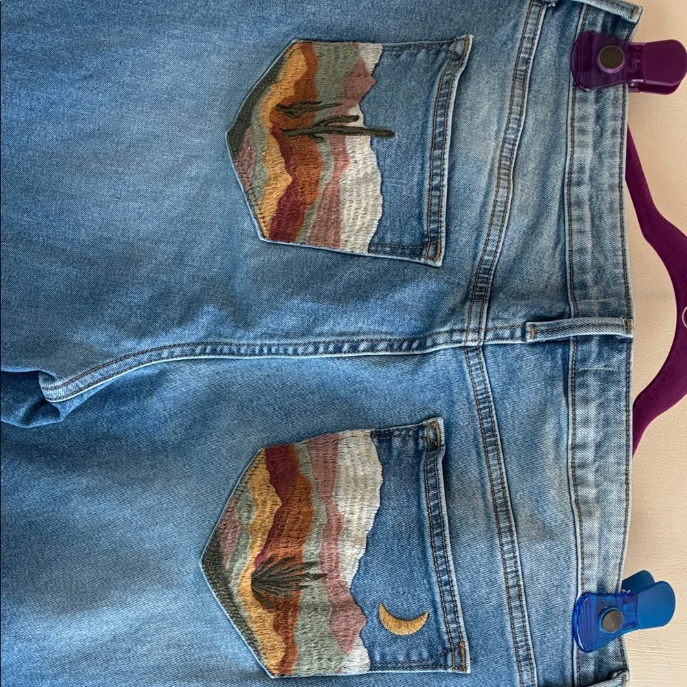 Driftwood Light Blue Embroidered Women's Bootcut Jeans - Picture 6 of 6